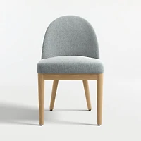 Ana Navy Blue Natural Wood Dining Chair