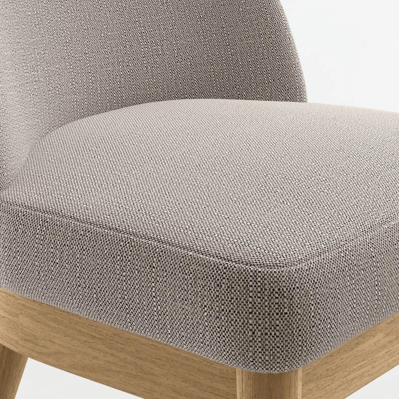 Ana Grey Natural Wood Dining Chair