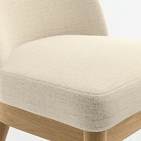 Ana Ivory Natural Wood Dining Chair