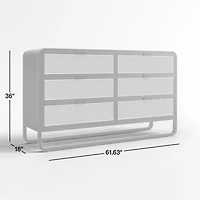 Anaise Cane Six-Drawer Dresser