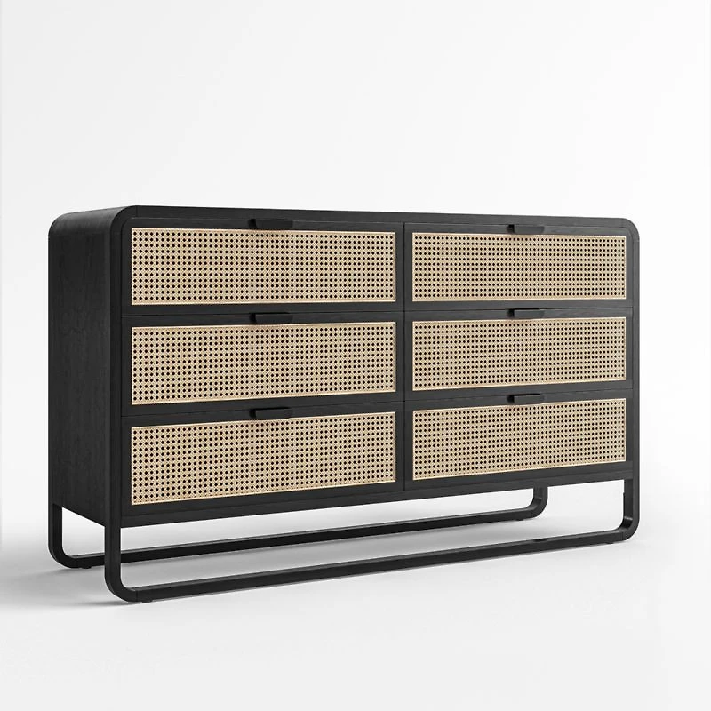 Anaise Cane Six-Drawer Dresser