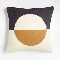 Anatole 20"x20" Golden Brown Colorblock Throw Pillow Cover