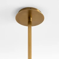 Ando Alabaster and Brass Chandelier Light
