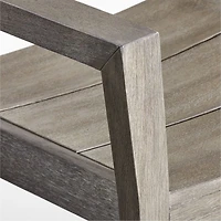 Andorra Weathered Grey Wood Outdoor Dining Armchair