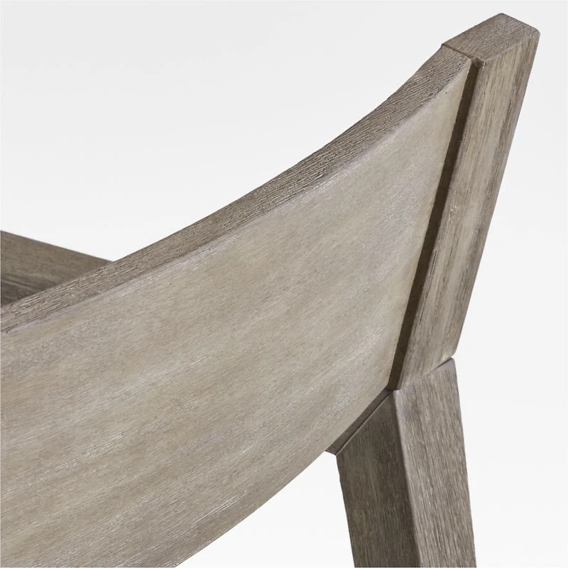 Andorra Weathered Grey Wood Outdoor Dining Armchair