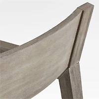 Andorra Weathered Grey Wood Outdoor Dining Armchair