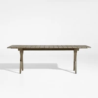 Andorra 91"-112" Weathered Grey Wood Outdoor Extendable Dining Table