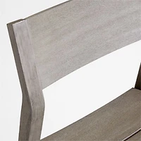 Andorra Weathered Grey Wood Stackable Outdoor Dining Side Chair