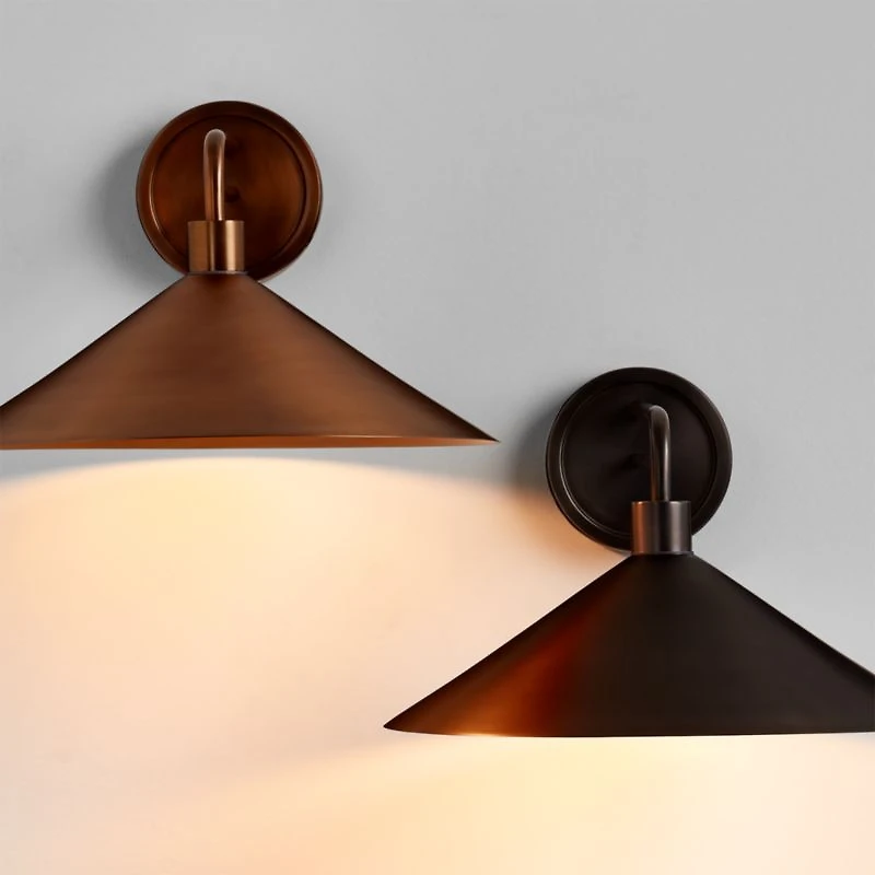 Andre Large Brass Indoor/Outdoor Wall Sconce Light