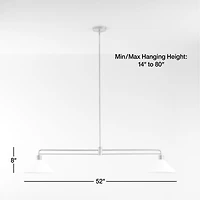 Andre White and Brass 2-Light Pendant