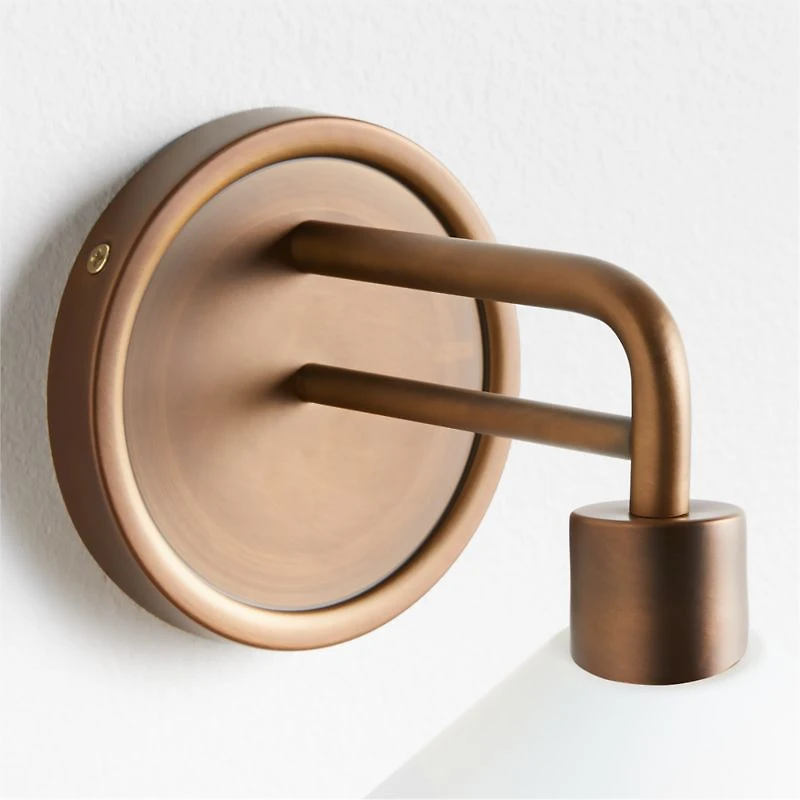 Andre White and Brass Wall Sconce Light