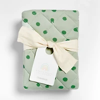 Baby's First Green Animal Dot Organic Jersey Baby Changing Pad Cover