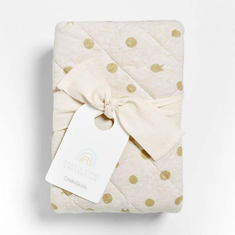 Baby's First Natural Animal Dot Organic Jersey Baby Changing Pad Cover