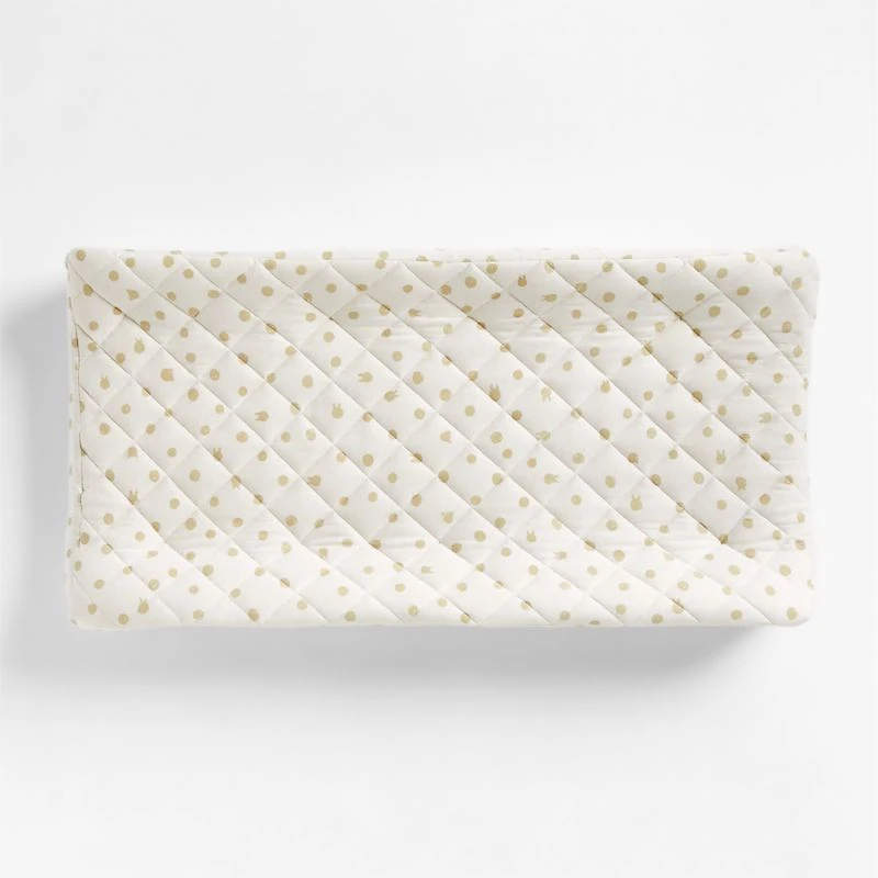 Baby's First Natural Animal Dot Organic Jersey Baby Changing Pad Cover