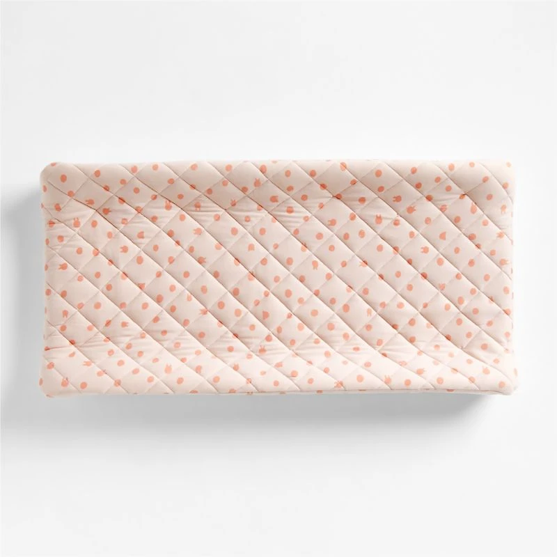 Baby's First Pink Animal Dot Organic Jersey Baby Changing Pad Cover