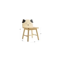 Dog Animal Wood Kids Play Chair