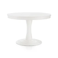 Aniston White 45" Round Extension Dining Table