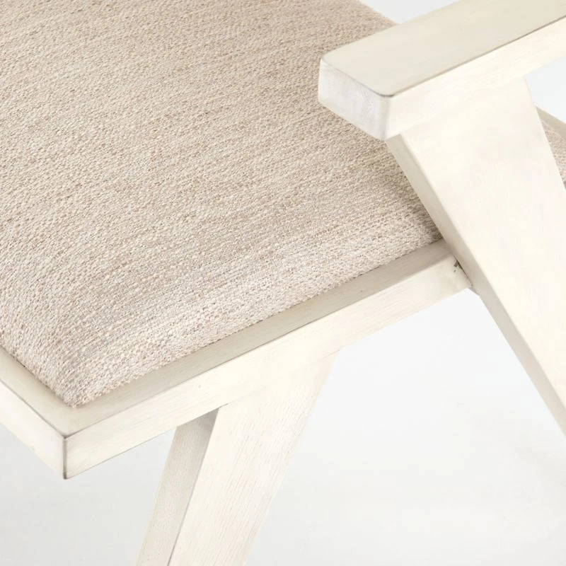 Annette Cream Upholstered Cane Dining Chair