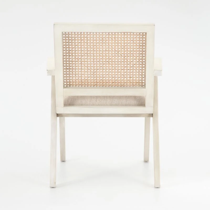 Annette Cream Upholstered Cane Dining Chair