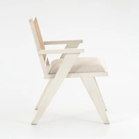 Annette Cream Upholstered Cane Dining Chair