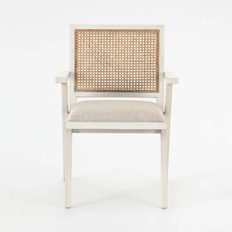Annette Cream Upholstered Cane Dining Chair