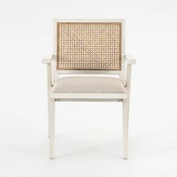 Annette Cream Upholstered Cane Dining Chair
