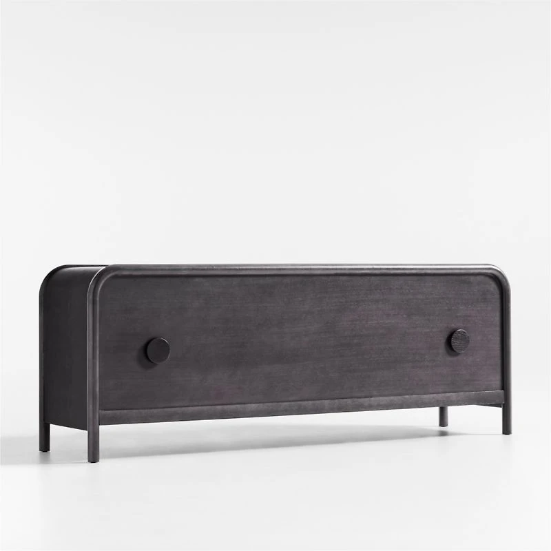 Annie 149" Charcoal Brown Wood Storage Media Console Set by Leanne Ford