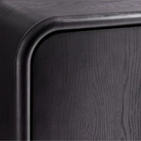 Annie 149" Charcoal Brown Wood Storage Media Console Set by Leanne Ford