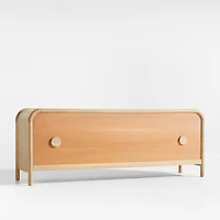 Annie 149" Natural Wood Storage Media Console Set by Leanne Ford