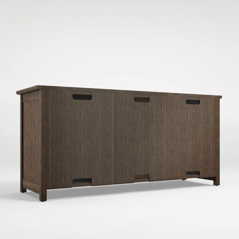 Ainsworth Charcoal Cherry 64" Storage Media Console with Glass/Wood Doors