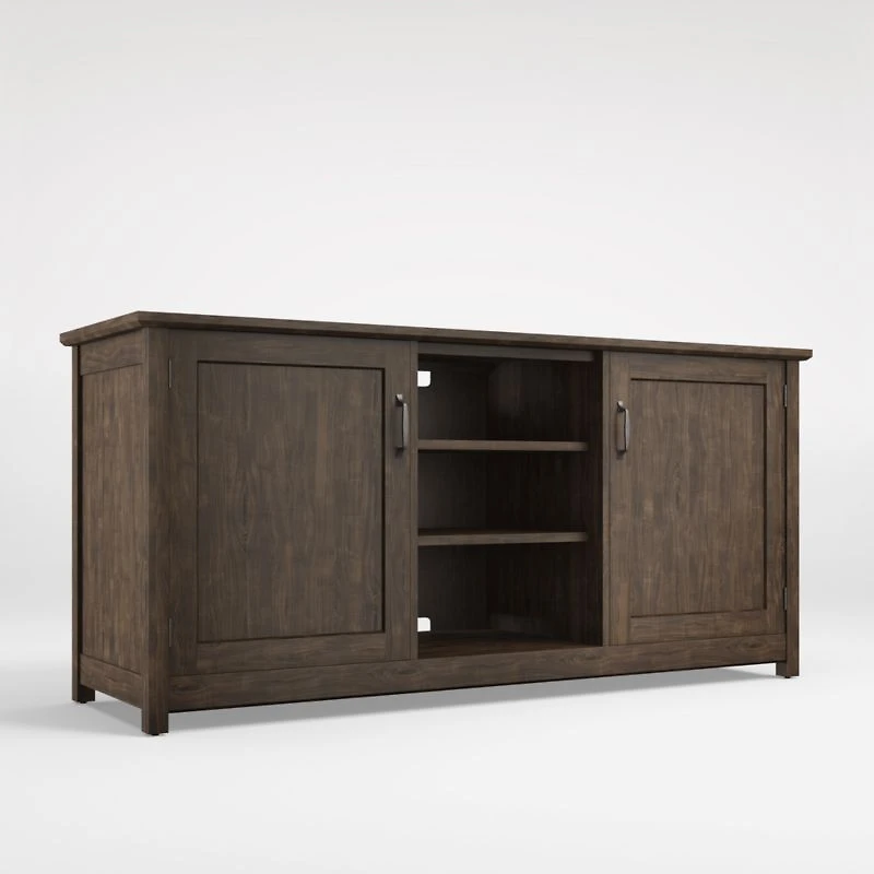 Ainsworth Charcoal Cherry 64" Storage Media Console with Glass/Wood Doors