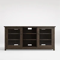 Ainsworth Charcoal Cherry 64" Storage Media Console with Glass/Wood Doors