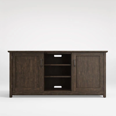 Ainsworth Charcoal Cherry 64" Storage Media Console with Glass/Wood Doors