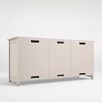 Ainsworth Pickled Oak 64" Storage Media Console with Glass/Wood Doors