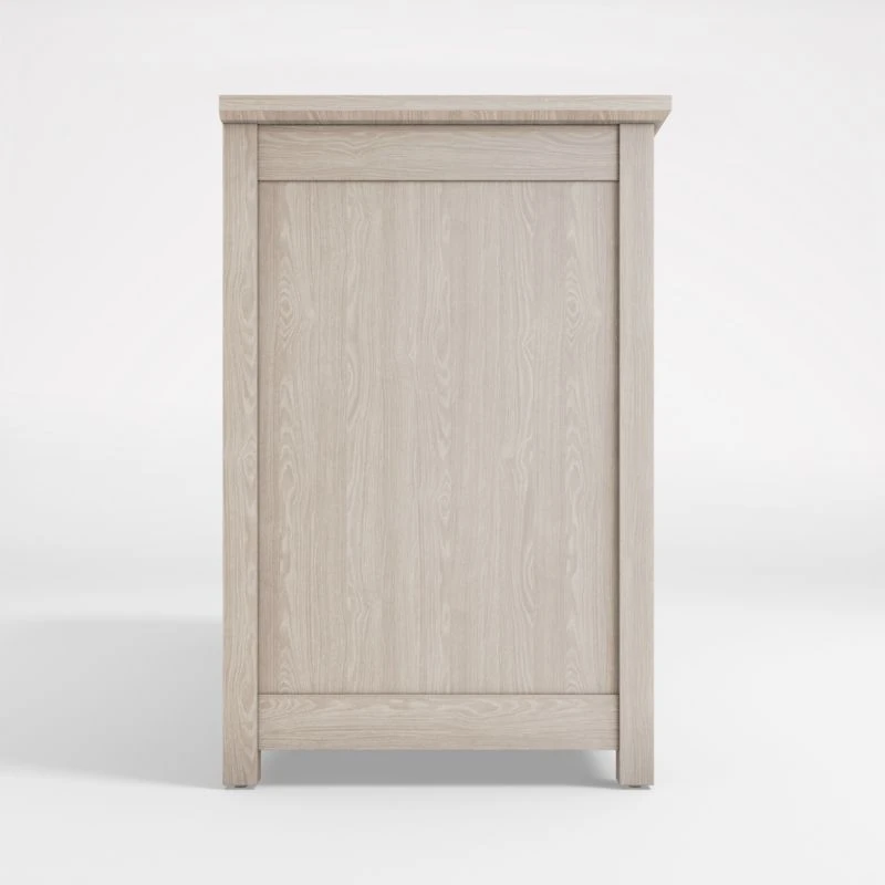 Ainsworth Pickled Oak 64" Storage Media Console with Glass/Wood Doors