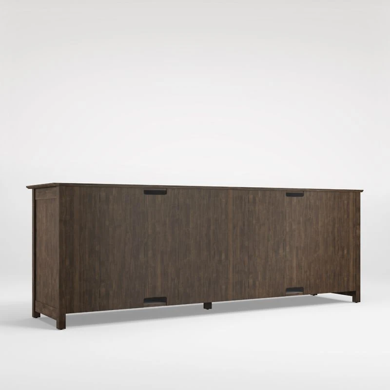 Ainsworth Charcoal Cherry 85" Storage Media Console with Glass/Wood Doors