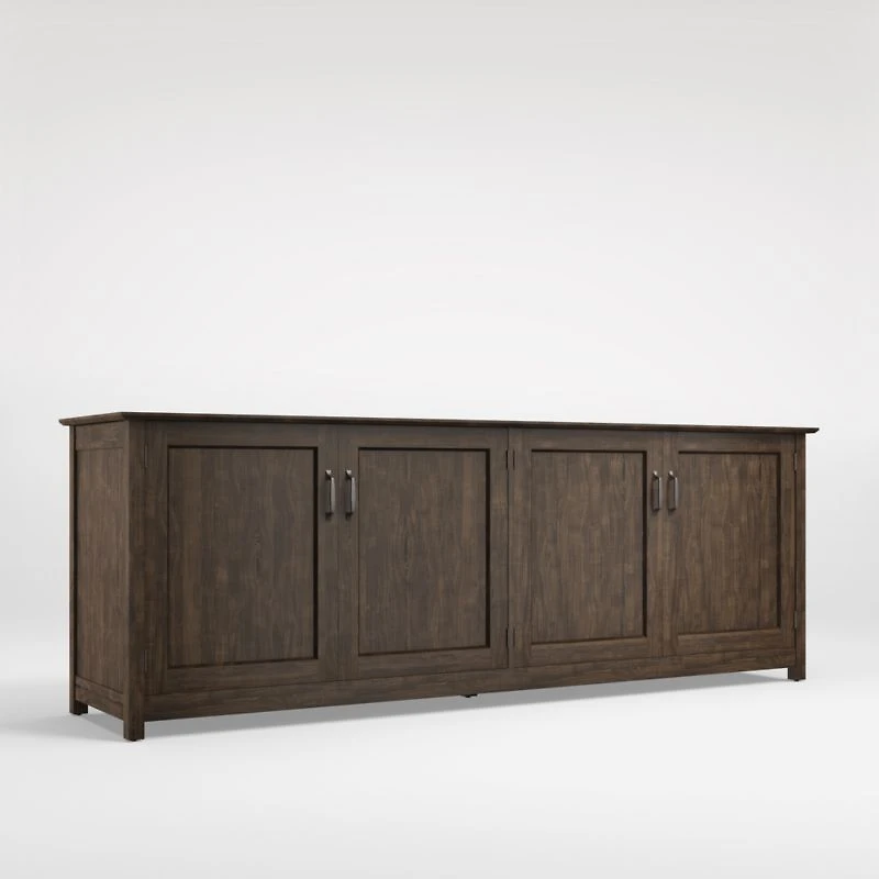Ainsworth Charcoal Cherry 85" Storage Media Console with Glass/Wood Doors