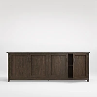 Ainsworth Charcoal Cherry 85" Storage Media Console with Glass/Wood Doors