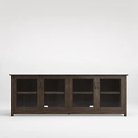 Ainsworth Charcoal Cherry 85" Storage Media Console with Glass/Wood Doors