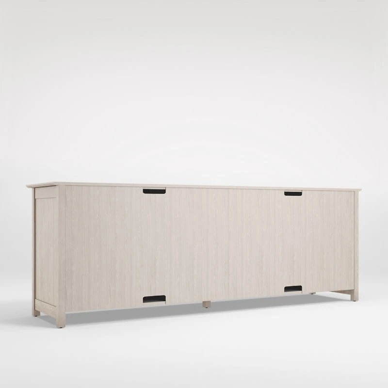 Ainsworth Pickled Oak 85" Storage Media Console with Glass/Wood Doors