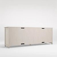 Ainsworth Pickled Oak 85" Storage Media Console with Glass/Wood Doors