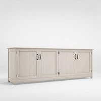 Ainsworth Pickled Oak 85" Storage Media Console with Glass/Wood Doors
