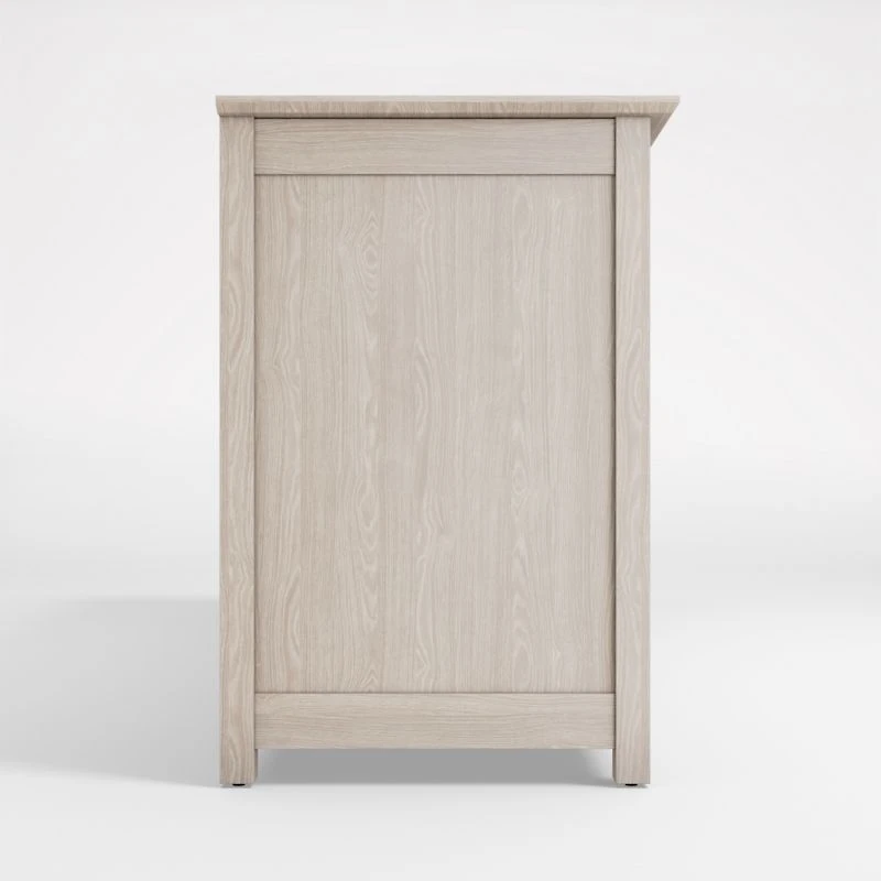 Ainsworth Pickled Oak 85" Storage Media Console with Glass/Wood Doors