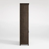 Ainsworth Charcoal Cherry Media Tower with Glass/Wood Doors