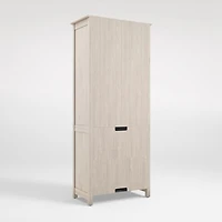 Ainsworth Pickled Oak Media Tower with Glass/Wood Doors