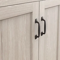 Ainsworth Pickled Oak Media Tower with Glass/Wood Doors