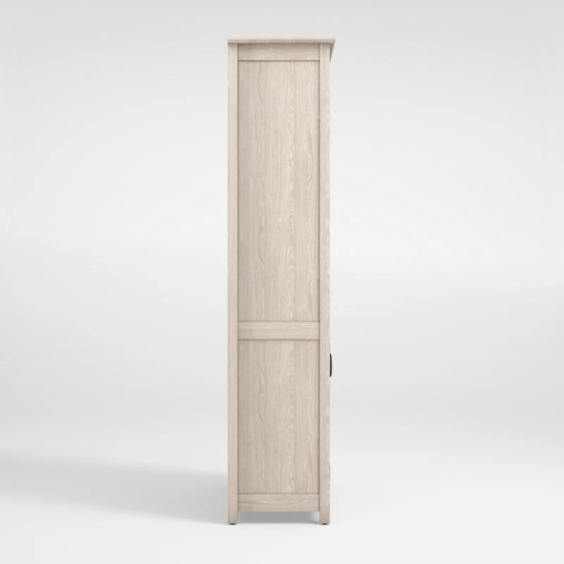 Ainsworth Pickled Oak Media Tower with Glass/Wood Doors