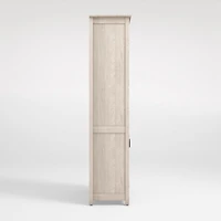 Ainsworth Pickled Oak Media Tower with Glass/Wood Doors