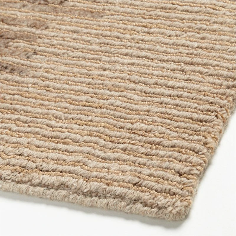Antibes Wool and Viscose Hand-Knotted Rust Area Rug 10'x14'