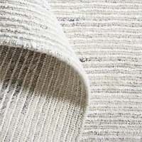 Antibes Wool and Viscose Hand-Knotted Grey Area Rug 6'x9'